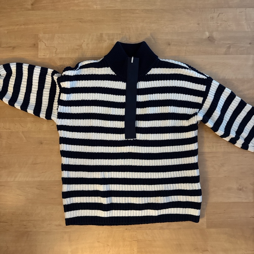 Outerknown Montauk Sweater, Navy and White Striped Sweater